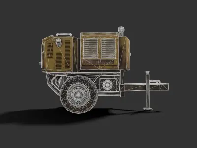 Diesel Generator Games Ready Free low-poly 3D model