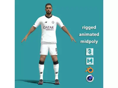 T-P Rigged Hassan Al-Haidos Al-Sadd 3D model