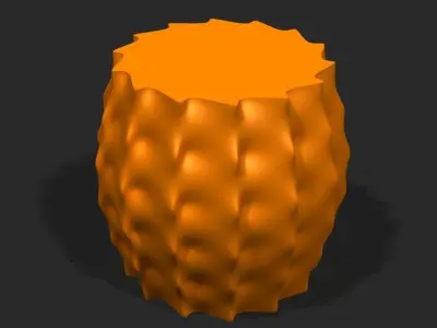 Cups and vases - spiky surface 3D print model