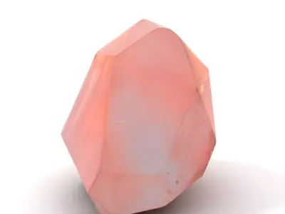 Rose Quartz Gemstone model pack Low-poly 3D model