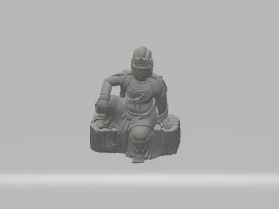 Guanyin Bodhisattva Sitting Statue  3D print model get
