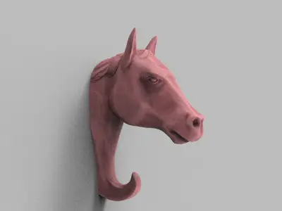 Horse Wall Hook Printable 3D print model
