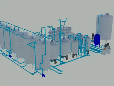 Water Treatment Plant 3D model