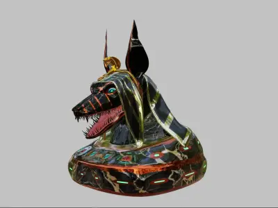 Anubis head 3D model