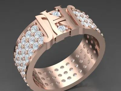 Luxury Men Rings Designs 4MR052 3D print model