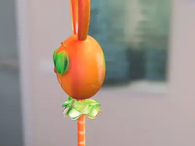 Cartoon Bunny Lollipop Low-poly 3D model