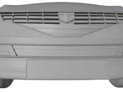 Orange hot hatch unbranded  3D model