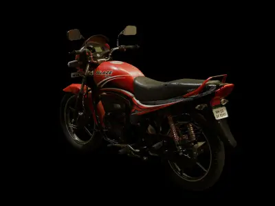 Indian Bike PBR material Model Low-poly 3D model