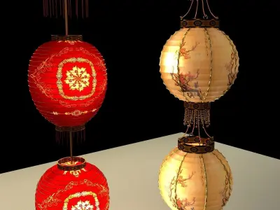 Chinese  red lantern  3D model