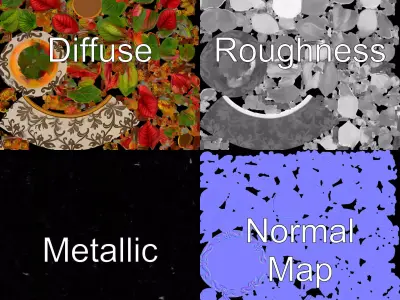 Vibrant Decorative Plant model pack Low-poly 3D model