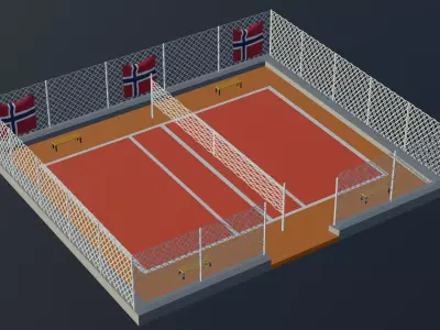 Volleyball Stadium - Norway Low-poly 3D model