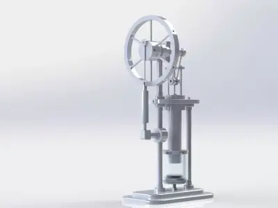 stirling hot air engine 3D model
