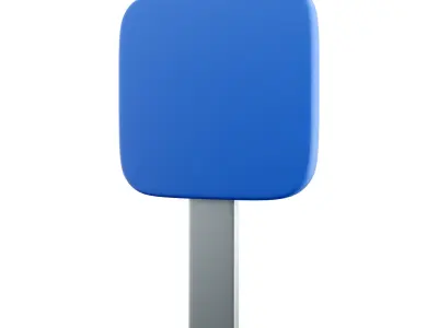 3d fuel sign cartoon icon 3D model