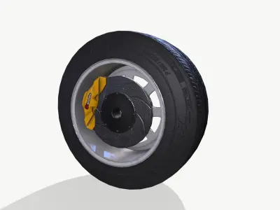 Rally wheel Good Year  Low-poly 3D model