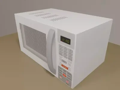 White Microwave - Asset - Microondas Branco Low-poly 3D model