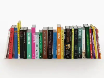 Book set 01 3D model purchase
