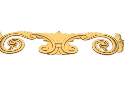 Classic carved  decor ornament 345 3D model