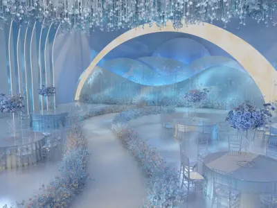  Wedding Banquet Hall 1 3D model