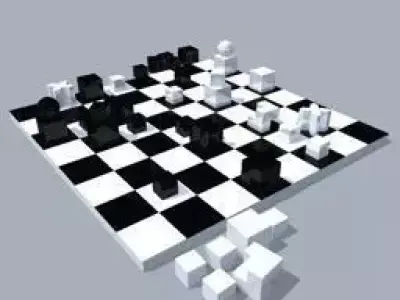 Bauhaus chess Free 3D model