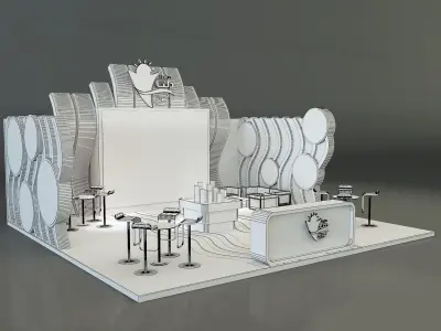 Booth Exhibition Stand a163 3D model
