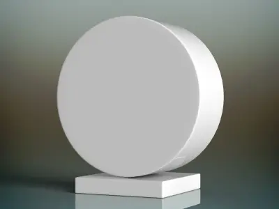 Clock on table Low-poly 3D model