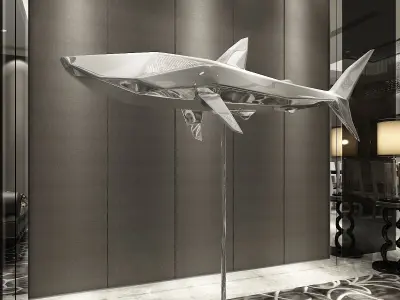 Shark interior sculpture 3D model