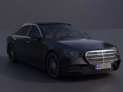 Generic Luxury Sedan 5 Low-poly 3D model