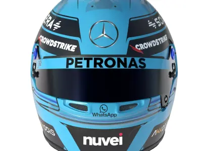 F1 Mercedes Helmets 2024 3D model
