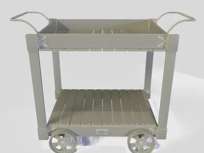 Worn Props Tools Table Low-poly 3D model