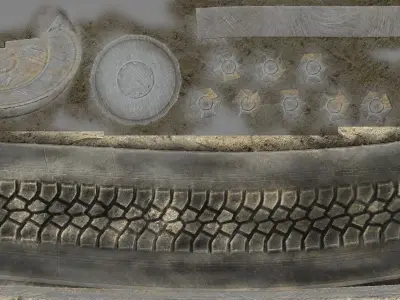 Military vehicle Low-poly 3D model