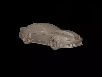 custom Mustang Saleen 2001 3d print model 3D print model