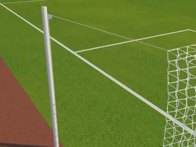 FIFA Standard Football Field Low-poly 3D model