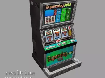 Slot Machine - Low Poly 2 Low-poly 3D model