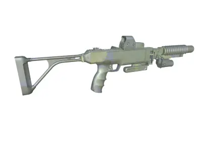 39-Cornershot-GL-gun model 3d game ready model Low-poly 3D model Low-poly 3D model