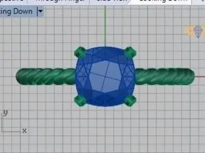 Diamond Ring 295 3D print model