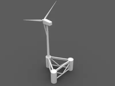 WIND TURBINE OFFSHORE 3D model
