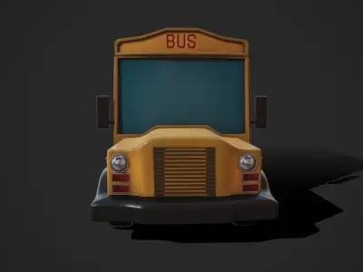 Cartoon Bus 3D model