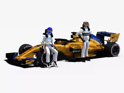McLaren MCL33 Low-poly 3D model