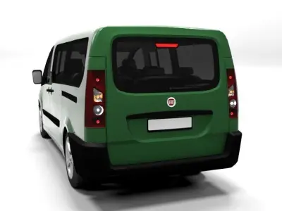 FIAT SCUDO L 2008 LOWPOLY Low-poly 3D model