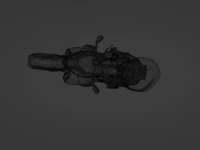 Chibi Biker Low-poly 3D model