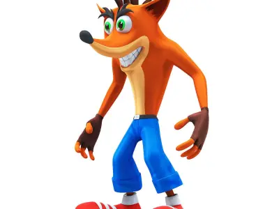 Crash Bandicoot Low-poly 3D model