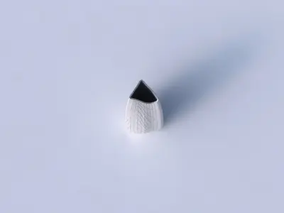 Vase curved tipping triangle 2 with wavy grid plates 3D print model