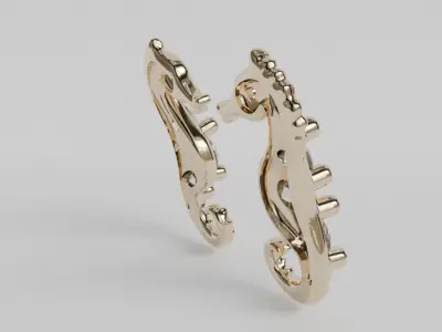 pendientes caballos de mar 3D print model