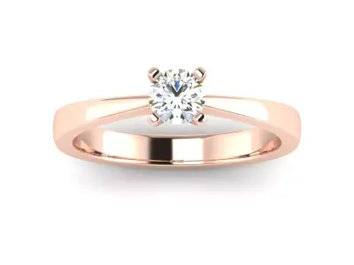 solitaire wedding engagement women ring 3dm render detail 3D print model
