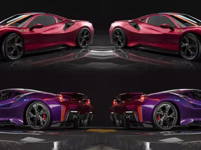 Ferrari 488 Pista 3D model