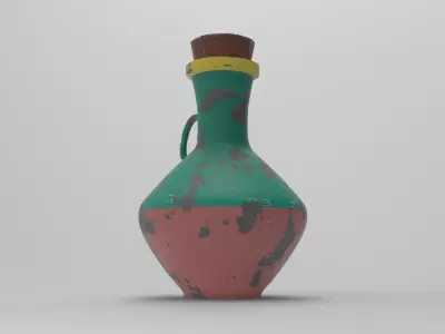 Old Bowl Low-poly 3D model