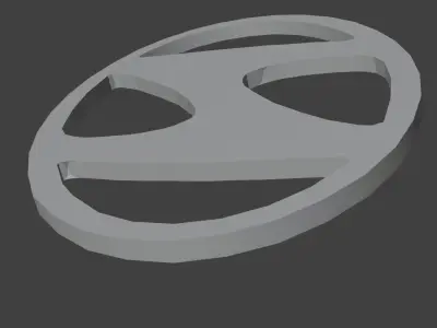 Hyundai emblem Low-poly 3D model