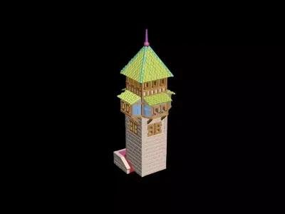 Medieval House 64 3D print model 3D model