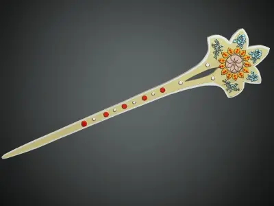 DTS-Model3G-HairPin-A wizard of oz hair wand Low-poly 3D model