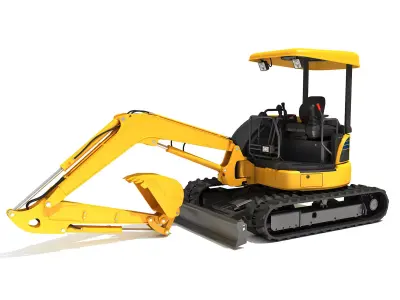 Mini Small Tracked Excavator 3D model